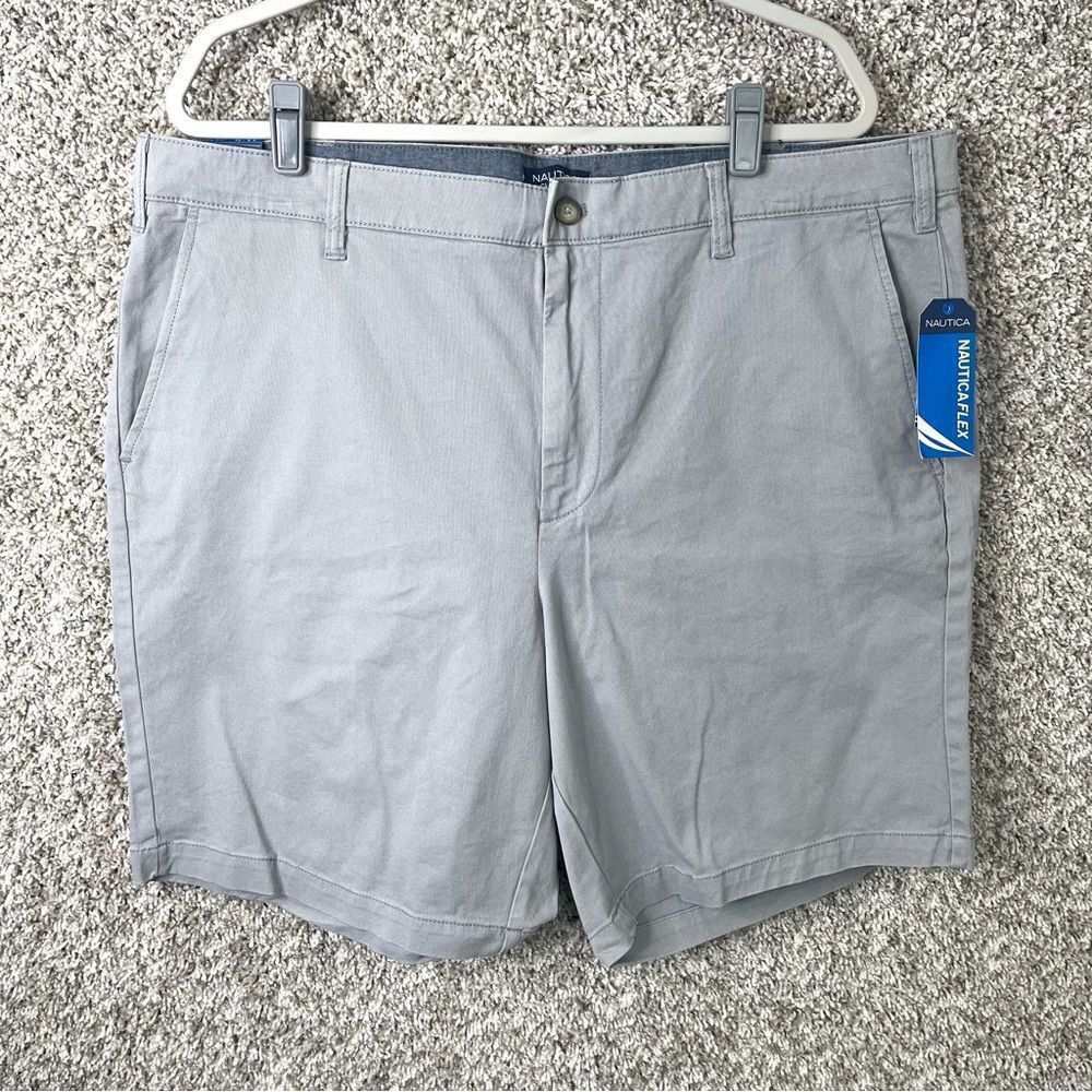 Nautica Shorts Men’s 40‎ Flex Gray Clipper Classic Fit 8.5” NWT